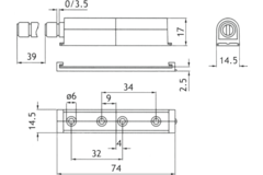 Magneetsnap regelb 40mm groot zwart