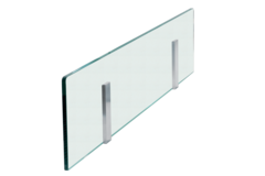 Bescherming eiland glas /chroom te boren 900mmmag magnetisch