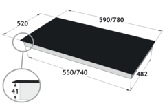 Novy inductie Comfort 80 cm 4 zones