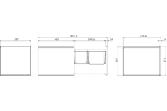 Highline 1 afvalemmer 10+10+16l rvs k.50cm volledig uittrekbaar met SoftClose