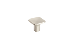 Knop scoop ø32x26 zamak geborsteld RVS-look