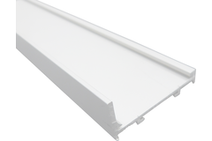 Greeplijst L- vorm voor decor strip wit 5000mm