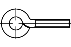 Oogvijs metaal M5 x 40mm verzinkt