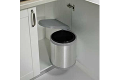 Afvalemmer 10 l rvs/grijs korpus 40