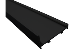 Greeplijst L- vorm voor decor strip zwart 5000mm