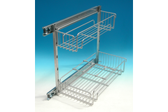 Zijuittrekdeel k.30cm grijs h430xb247mmmet 2 mande met 2 manden + 4 afstandhouders