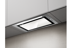 Hidden inbouw afvoer rvs+wit glas 90 cm