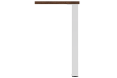 Tafelpoot q60 wit mat 60x60mm h71 regelbaar
