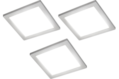 Ria led-Set 3 x 5.4w 12V 3000K RVS + schakelaar