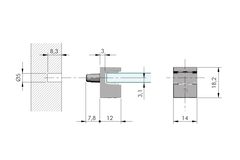 Schabdrager Kristal nikkel d.5mm voor glastablet