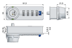 Dial Lock public Free Code zwart links