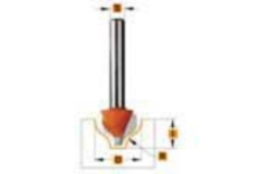 Decoratief profielfrees d=19 r=6,5 i=11