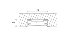 Led profiel Channelline 12 2000mm inbouw aluminium
