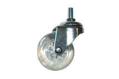 Wiel transparant 50mm 30kg M10x15 h:65mm