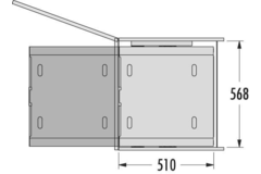 Hailo laundry lade k.60cm haak grijs