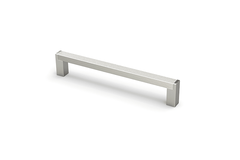 Greep Bermeo, boorafstand 160, L 173 mm, B 12 mm, H 32 mm, roestvrij staal finish geborsteld