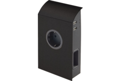 Born zwart mat b-f stekkerblok 1x16a-2x6a-2x usb a