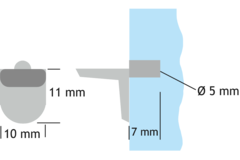 Schapdrager Small in zamak vernikkeld 5mm