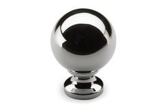 Knop Bona, H 41 mm, ø 30 mm, glans verchroomd