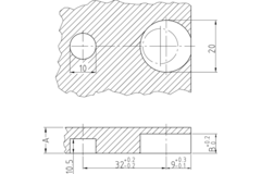 Kastverbinding AZ20 zamak 12.5mm vernikkeld