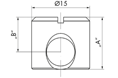 FF verbindingssysteem behuizingué staal 12x7.5mm
