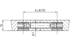 Dubbele drevel staal spanmaat 60mm
