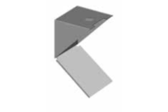 Plankdrager kunststof 3045 enkel wit