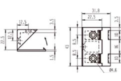 Plankdrager kunststof 3046 breed wit
