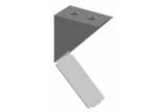Plankdrager kunststof 3047 hoog wit