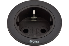 Evoline One stekkerdoos zwart 3m kabel b/f