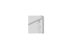 Push to open Silent, voor schroefbevestiging, wit