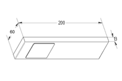 Tadeo led-Set 2 x 3.5w 12V 3500k RVS + schakelaar