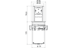 Elevator rvs-look b-f 1 st+usb charger