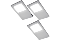 Tadeo XL led-Set 3 x 5.4w 12V 4000K RVS+schakelaar