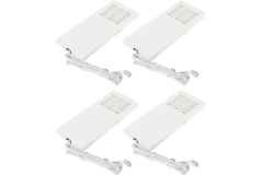 Hera set 4 x Slim-pad led 5W 24V 3000K wit+ transfo + transfo 30W