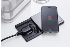 Evoline square 80 qi b/f + usb lader zwartmet indu met induktief laadstation