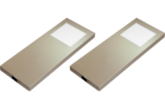 Hera set 2 x Slim-pad F led 5W 24V 3000K RVS-look+ transfo led 15