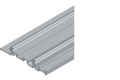 PS48 bovenprofiel 2 te vijzen of te clipsen 6,1m alu