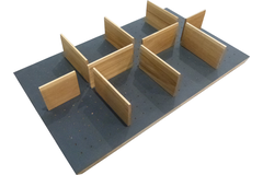 Modulo set frontlade antislip+verdelerset eik k908 824 x 472 x 15 mm