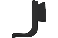 Buitenhoek L- vorm zwart