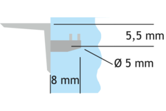 Schabdrager sekura 2 zamak vernikkeld H:5.5mm
