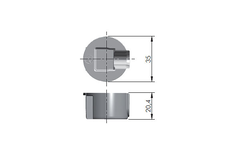 Kap voor tablet verbinder Quick d.35mm