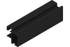 Vertikaal profiel 10mm Terra 2.6m alu zwart