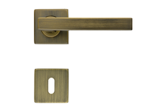 Deurkruk Pro kubic shape 16mm mat brons r+e