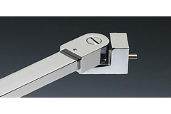 Vaste stabilisatiestang wand/glas met lage klem, voor 8/12 mm glas, L1041, chroom