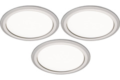 LD8001-55 ledset inbouw 3x3W 3000K alu+ dimbare ko + dimbare konverter + 2000mm kabel