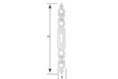 Sleutelplaat art.708 h1825mm B 22mm brons