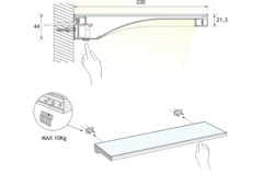 Teo Slim led glastablet 450mm 4.85W 4000K zwart