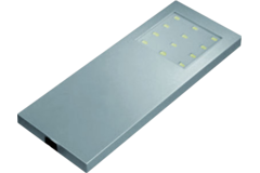 Hera set 1 x Slim-pad led 5W 24V 3000K RVS-look+ transfo 15W