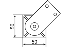 Meubelpoot capri alu h.100mm